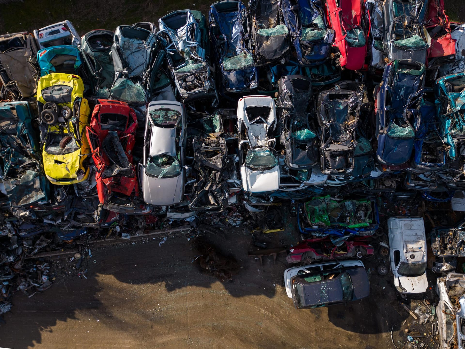 Leading Scrap Car Buyers in Blacktown aerial view of the big car dump