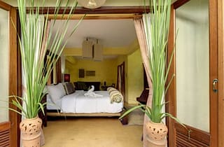 bedroom with patio doors